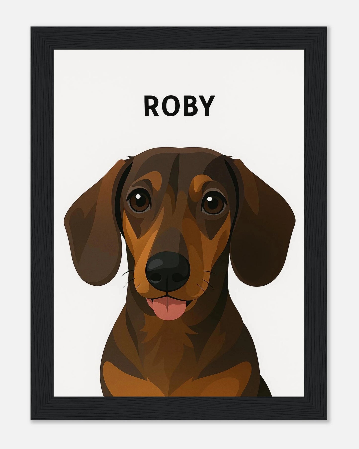 Modern Digital Pet Illustration with Name