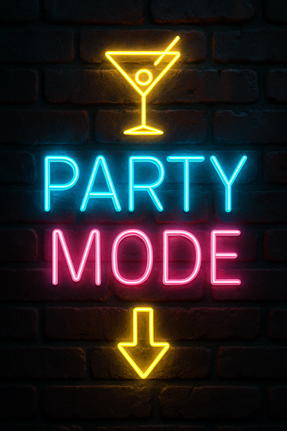 Custom Neon Poster – Bold Wall Art Print with Glowing Text, Canvas or Framed Decor